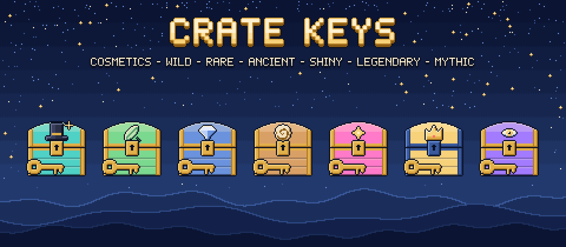 Crate keys for all seven crates